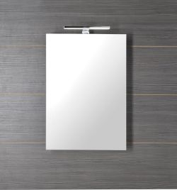 GRETA szafka z lustrem z oświetleniem LED, 50x70x14cm, biała mat