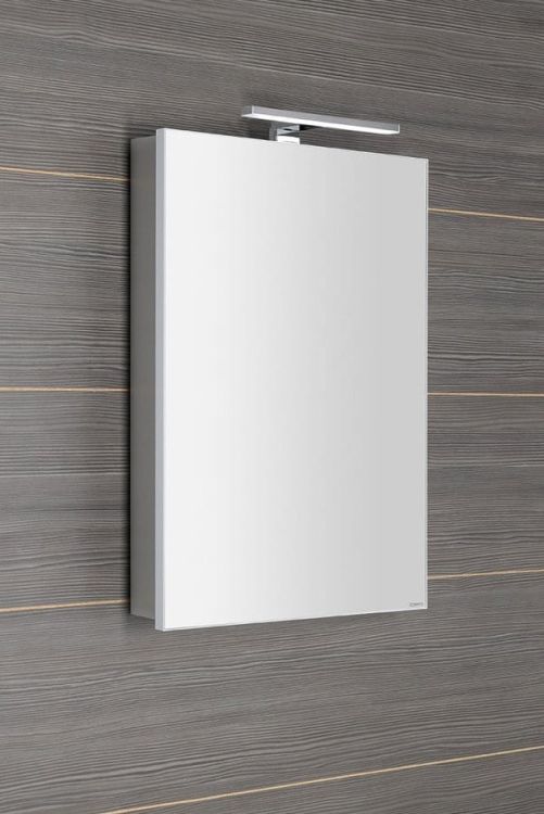 GRETA szafka z lustrem z oświetleniem LED, 50x70x14cm, biała mat