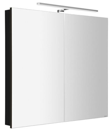 Przejdź do produktu GRETA szafka z lustrem, oświetlenie LED, 81x70x14cm, czarny mat