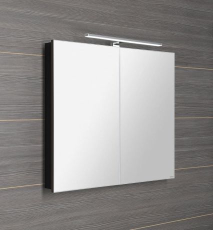 Przejdź do produktu GRETA szafka z lustrem, oświetlenie LED, 81x70x14cm, czarny mat