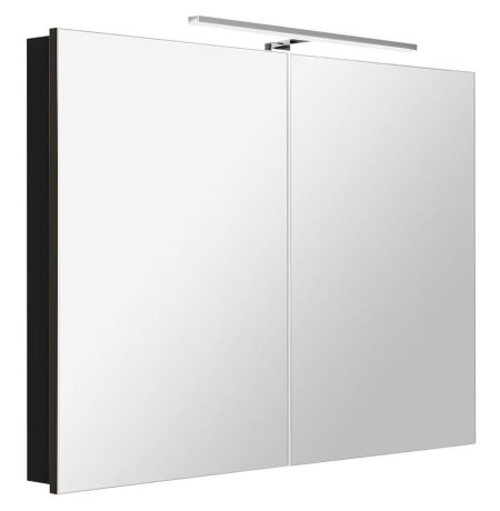 Przejdź do produktu GRETA szafka z lustrem, oświetlenie LED, 101x70x14cm, czarny mat