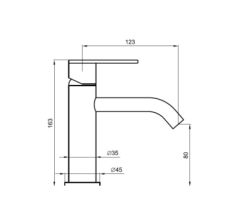 Bateria umywalkowa 16 cm z korkiem Filo Inox Emmevi 85003INOX