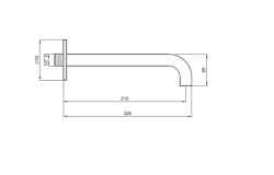 Bateria umywalkowa podtynkowa 2-otworowa z wylewką Emmevi Filo Inox 85155INOX
