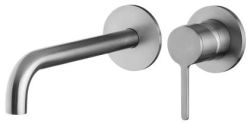 Bateria umywalkowa podtynkowa 2-otworowa z wylewką Emmevi Filo Inox 85155INOX