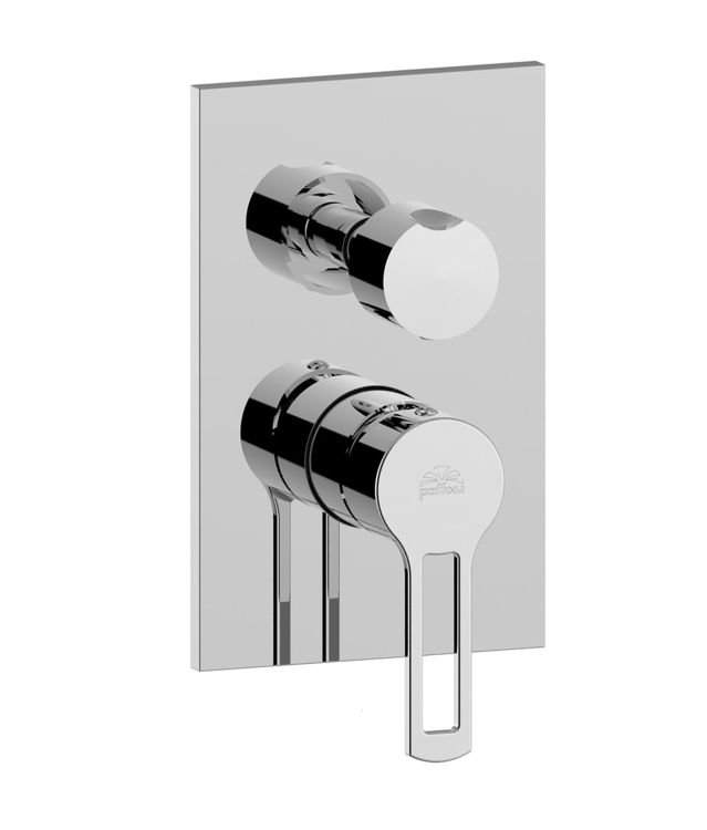Bateria prysznicowa podtynkowa 2-drożna z przełącznikiem mechanicznym Paffoni Ringo RIN018CR chrom