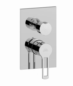 Bateria prysznicowa podtynkowa 3-drożna z przełącznikiem mechanicznym Paffoni Ringo RIN019CR chrom