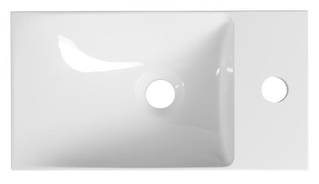 Przejdź do produktu AGOS umywalka kompozytowa bez przelewu 40x22cm, biały, lewa/prawa