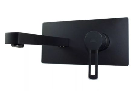 Przejdź do produktu Bateria umywalkowa podtynkowa z wylewką 24 cm czarny mat bez korka Paffoni Ringo RIN106NO