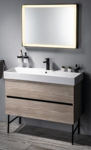 ODETTA nogi 60x260-270x412mm, stal malowana, czarny mat, 2 szt