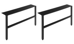 AMIA nogi 60x240-250x430mm, stal malowana, czarny mat, 2 szt