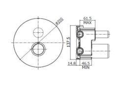 Bateria prysznicowa 3-drożna Paffoni JO JO018CR chrom