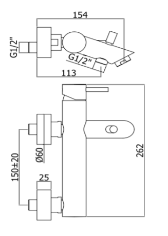 Przejdź do produktu Bateria prysznicowa ścienna ze słuchawką prysznicową Paffoni Light LIG023CR chrom