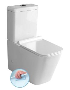 PORTO WC kompakt WC Rimless ze spłuczką z deską Soft Close, uniwersalny