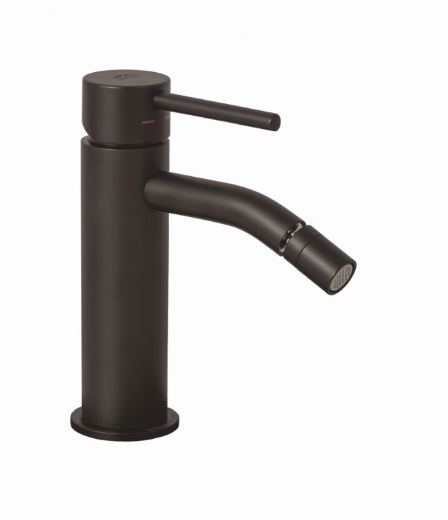 Bateria bidetowa 16,2 cm z korkiem Paffoni Light czarny mat LIG131KNO