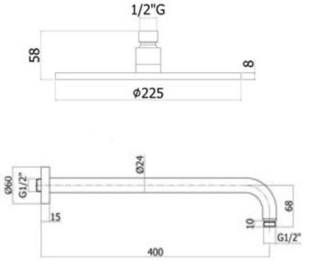 Przejdź do produktu Komplet natryskowo-wannowy z baterią dwufunkcyjną i deszczownicą 22,5 cm Paffoni Light LIG018ZSC2ACR chrom