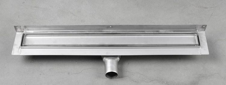 MANUS ANGUS odpływ liniowy z rusztem PIASTRA, przyścienny, 1050x130x55 mm, stal nierdzewna