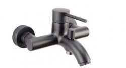 Bateria wannowa ścienna Emmevi Piper czarny mat 45001NO