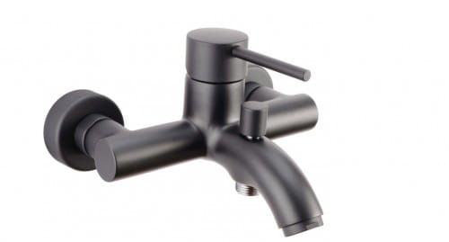 Bateria wannowa ścienna Emmevi Piper czarny mat 45001NO