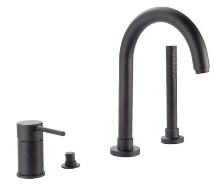 Przejdź do produktu Bateria wannowa 4-otworowa Emmevi Piper czarny 45120NO