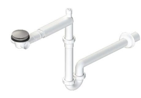 Przejdź do produktu URBINO syfon umywalkowy zajmujący mało miejsca, klik-klak odpływ, DN32mm, chrom