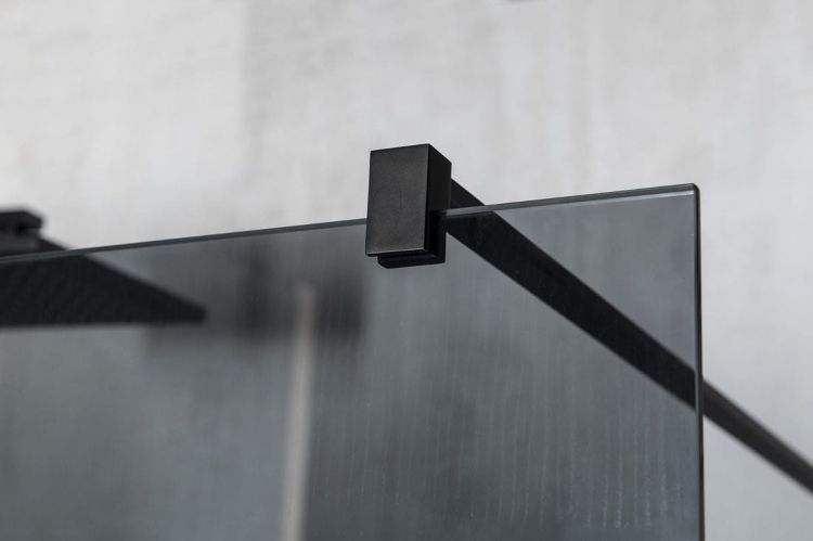 VARIO BLACK modułowa kabina prysznicowa narożna Walk-In, szkło czyste, 700 mm