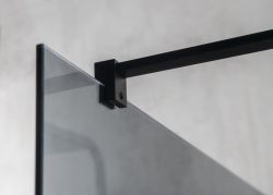 VARIO BLACK modułowa kabina prysznicowa narożna Walk-In, szkło czyste, 700 mm