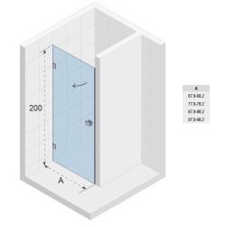 Drzwi prysznicowe wnękowe Riho Scandic NXT X101