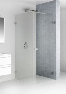 Kabina prysznicowa kwadratowa 80x90 cm z drzwiami uchylnymi Riho Scandic NXT X201 G001034120 prawa chrom