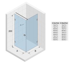 Kabina prysznicowa z drzwiami uchylnymi Riho Scandic NXT X201