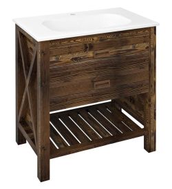 BRAND szafka umywalkowa 71x86x51cm, świerk bejcowany