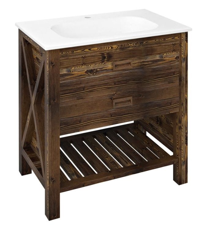 BRAND szafka umywalkowa 71x86x51cm, świerk bejcowany