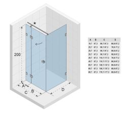 Kabina prysznicowa prostokątna Riho Scandic NXT X203
