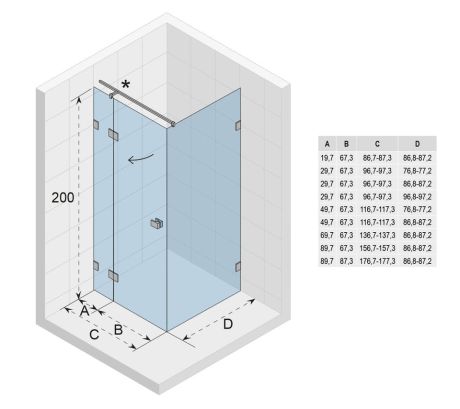 Przejdź do produktu Kabina prysznicowa prostokątna 120x80cm Riho Scandic NXT X203 G001063120 chrom lewa