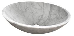 BLOK umywalka kamienna 42x14 cm, biała carrara
