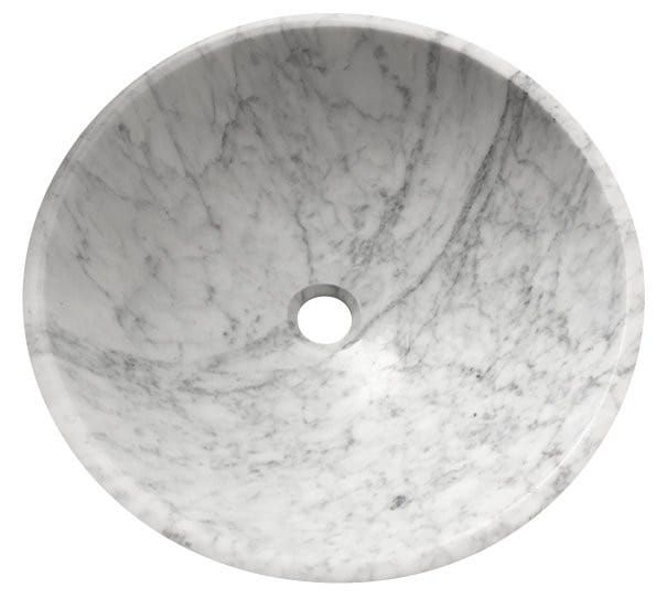 BLOK umywalka kamienna 42x14 cm, biała carrara