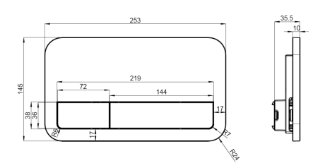 Przejdź do produktu Przycisk spłukujący do WC  Villeroy&Boch ViConnect 92249061 chrom