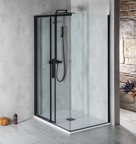 Przejdź do produktu ALTIS BLACK prostokątna kabina prysznicowa 1300x1000 mm, wariant L/P