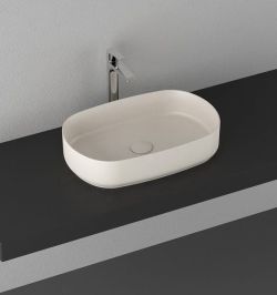 INFINITY OVA umywalka ceramiczna nablatowa 55x36 cm, Ivory