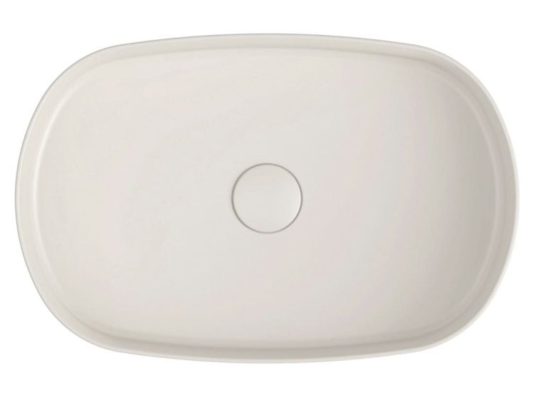 INFINITY OVA umywalka ceramiczna nablatowa 55x36 cm, Ivory