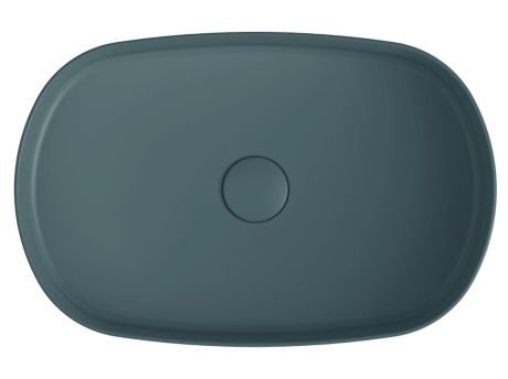 Przejdź do produktu INFINITY OVAL umywalka ceramiczna nablatowa 55x36cm, petrol mat