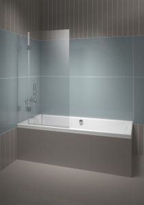 Parawan nawannowy 95 cm z elementem stałym Riho Scandic NXT X109 G001148120 lewy chrom