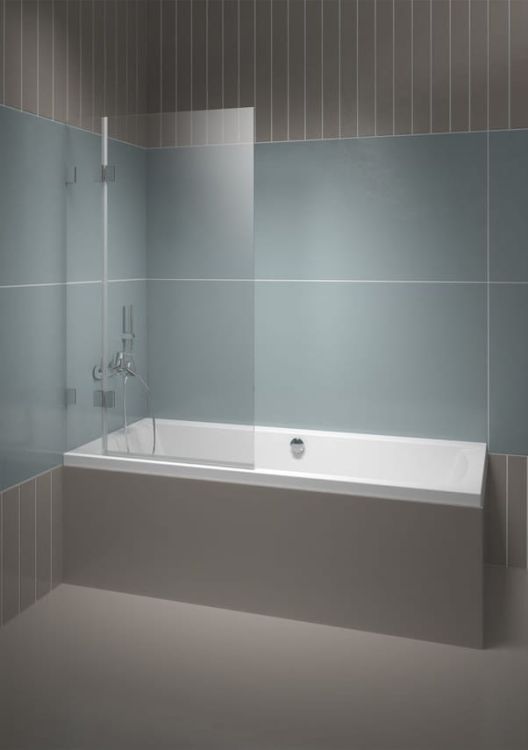 Parawan nawannowy 95 cm z elementem stałym Riho Scandic NXT X109 G001148120 lewy chrom
