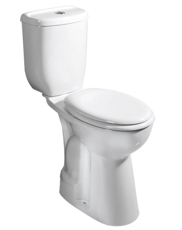 Kompakt WC podwyższone 36,3x67,2cm, dolny odpływ