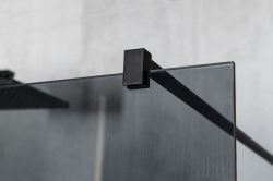 VARIO BLACK kabina modułowa prysznicowa Walk-In, montaż do podłogi, szkło czyste, 800 mm