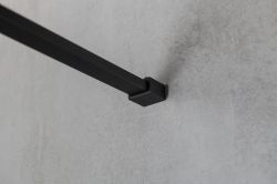 VARIO BLACK kabina modułowa prysznicowa Walk-In, montaż do podłogi, szkło dymione, 1000 mm