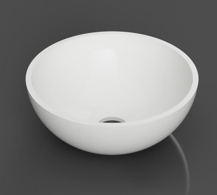 THIN umywalka nablatowa, 245x110mm, biały mat