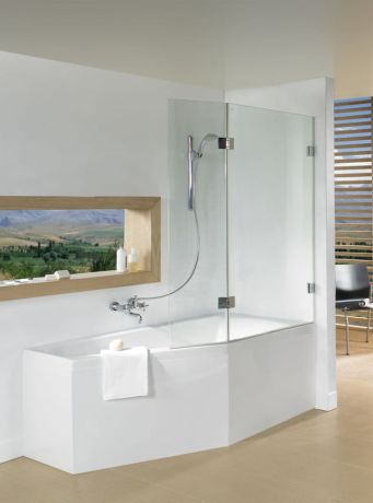 Przejdź do produktu Parawan nawannowy 76 cm do wanny Geta 160 Riho Scandic NXT X500 G001165120 chrom połysk