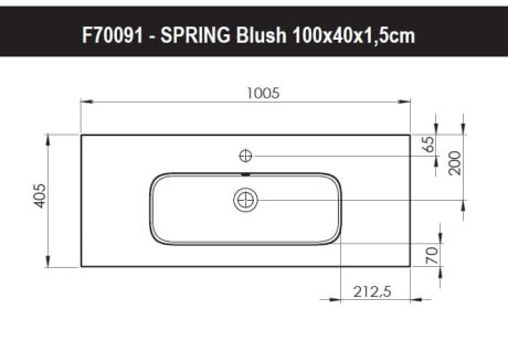 Przejdź do produktu Umywalka naszafkowa marmurowa 100x40 cm Riho Spring Blush W002003105 biały połysk