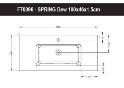 Umywalka naszafkowa marmurowa 100x46 cm Riho Spring Dew W003003105 biały mat