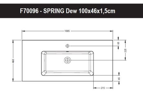 Przejdź do produktu Umywalka naszafkowa marmurowa 100x46 cm Riho Spring Dew W003003105 biały mat 